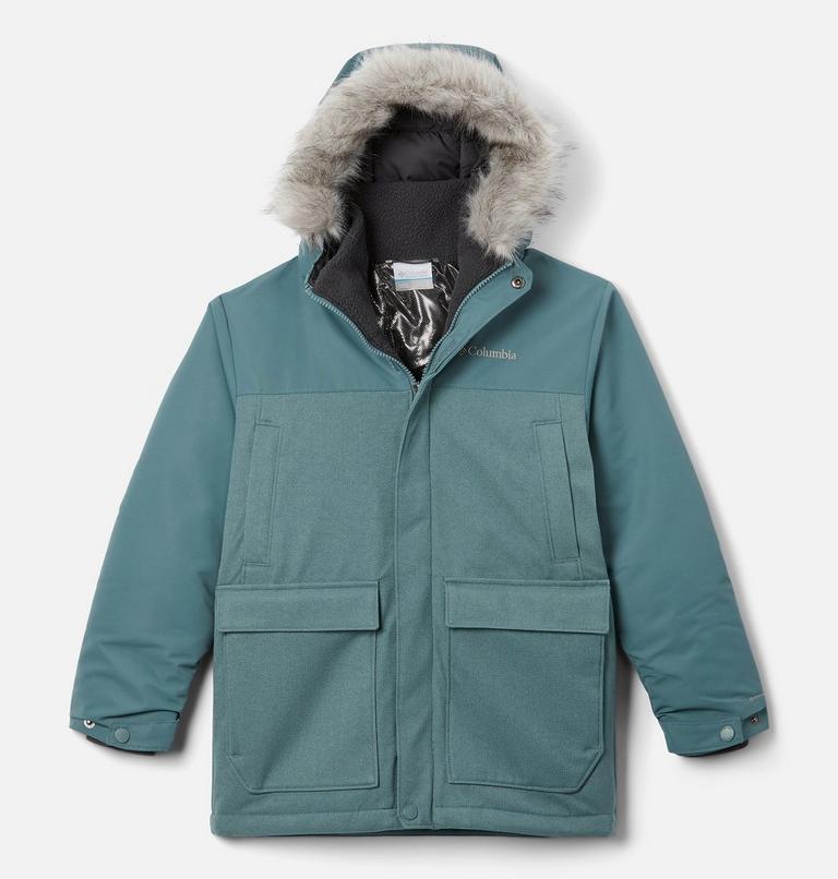 Boys' Boundary Bay Down Parka, Color: Metal, image 1