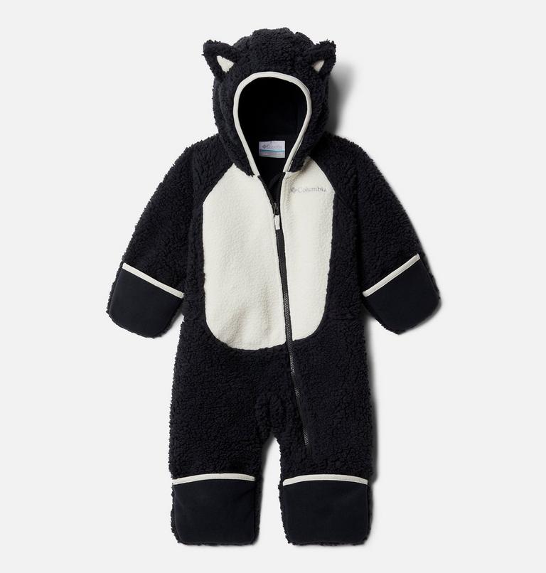 Infant Foxy Baby Sherpa Bunting, Color: Black, Chalk, image 3