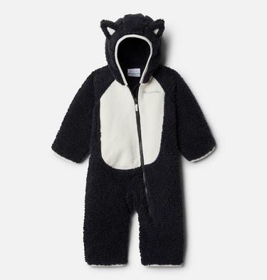 Infant Foxy Baby Sherpa Bunting, Color: Black, Chalk, image 13