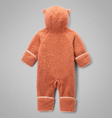Infant Foxy Baby Sherpa Bunting, Color: Teak Brown, Chalk, image 6