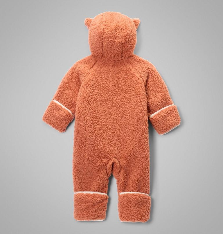 Infant Foxy Baby Sherpa Bunting, Color: Teak Brown, Chalk, image 2