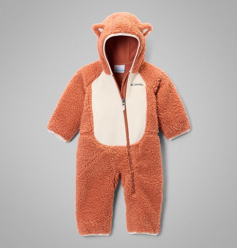 Infant Foxy Baby Sherpa Bunting, Color: Teak Brown, Chalk, image 1