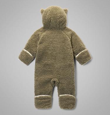 Infant Foxy Baby Sherpa Bunting, Color: Stone Green, Chalk, image 10