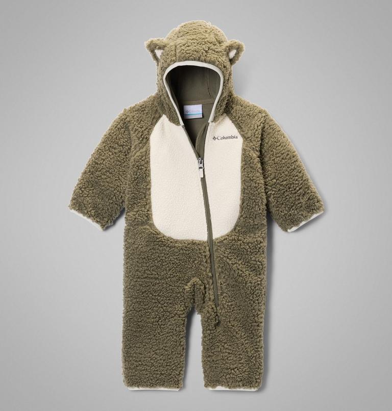 Infant Foxy Baby Sherpa Bunting, Color: Stone Green, Chalk, image 1