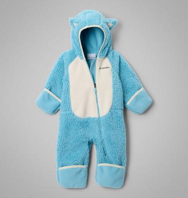 Infant Foxy Baby Sherpa Bunting, Color: Vintage Blue, Chalk, image 4