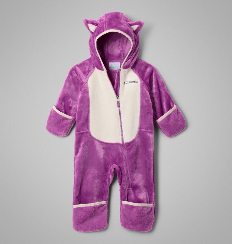Infant Foxy Baby Sherpa Bunting, Color: Razzle, Chalk, image 3