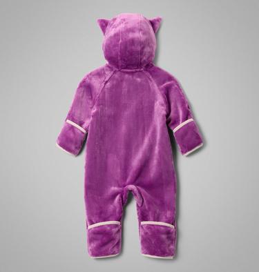 Infant Foxy Baby Sherpa Bunting, Color: Razzle, Chalk, image 6