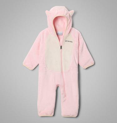 Infant Foxy Baby Sherpa Bunting, Color: Satin Pink, Chalk, image 1