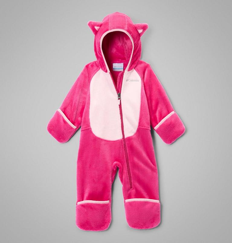Infant Foxy Baby Sherpa Bunting, Color: Guava Pink, Satin Pink, image 3