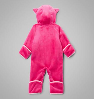 Infant Foxy Baby Sherpa Bunting, Color: Guava Pink, Satin Pink, image 2
