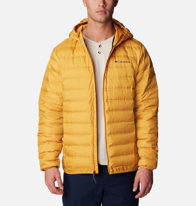 Men's Lake 22 Down Hooded Jacket, Color: Raw Honey, image 6