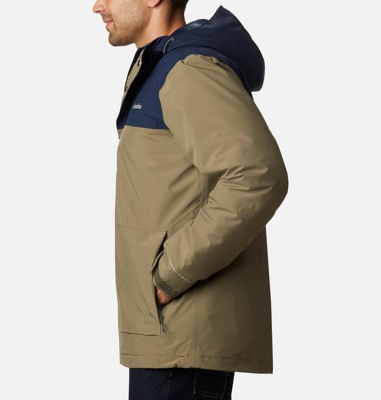 Men's Horizon Explorer Insulated Jacket, Color: Stone Green, Collegiate Navy, image 3