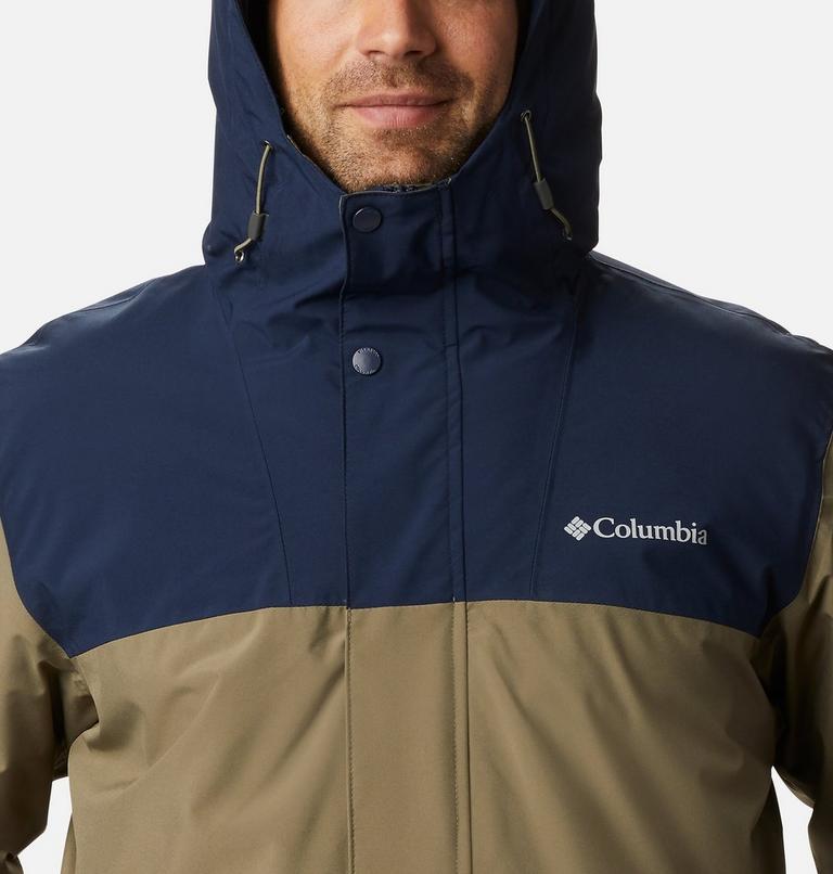 Men's Horizon Explorer Insulated Jacket, Color: Stone Green, Collegiate Navy, image 4
