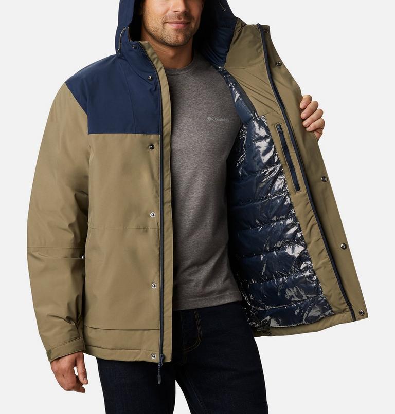 Men's Horizon Explorer Insulated Jacket, Color: Stone Green, Collegiate Navy, image 5