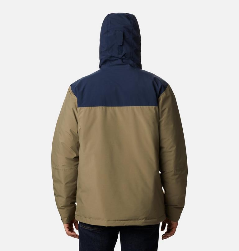 Men's Horizon Explorer Insulated Jacket, Color: Stone Green, Collegiate Navy, image 2
