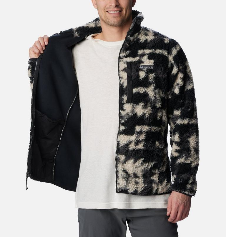 Winter Pass Print Fleece Full Zip, Color: Black Quilted Print, image 5
