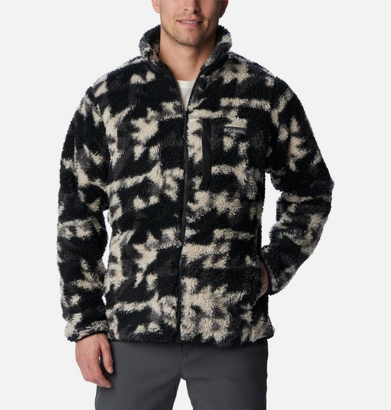 Winter Pass Print Fleece Full Zip, Color: Black Quilted Print, image 1
