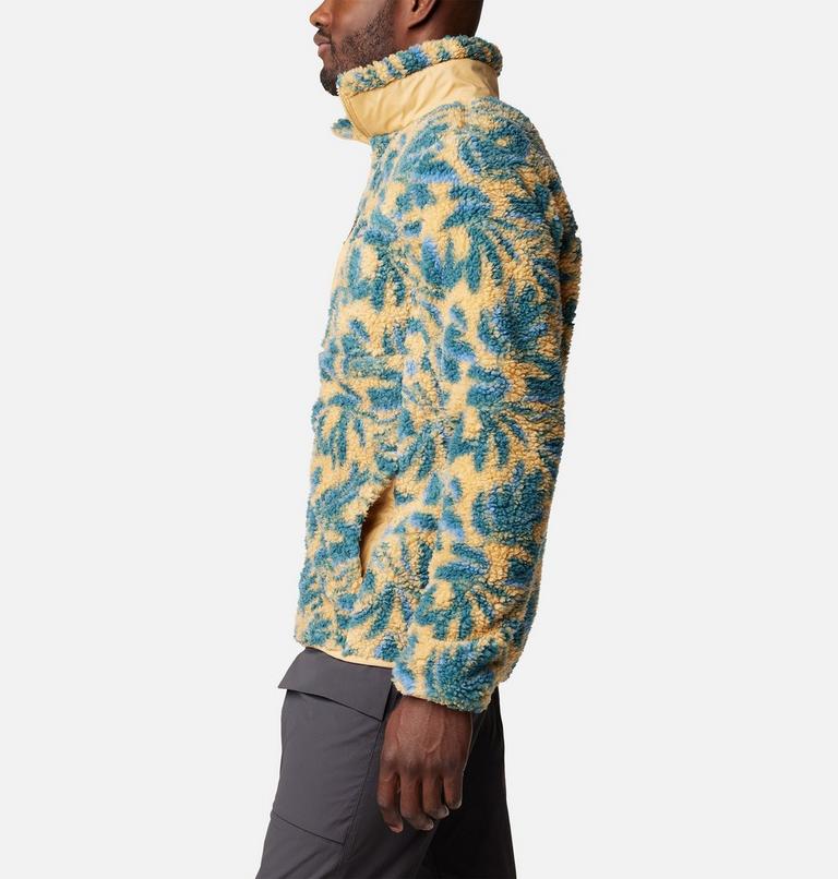 Winter Pass Print Fleece Full Zip, Color: Light Camel Areca Print, image 3