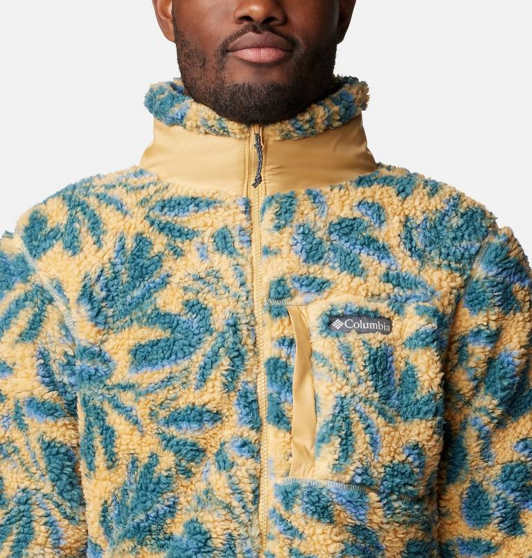 Winter Pass Print Fleece Full Zip, Color: Light Camel Areca Print, image 4