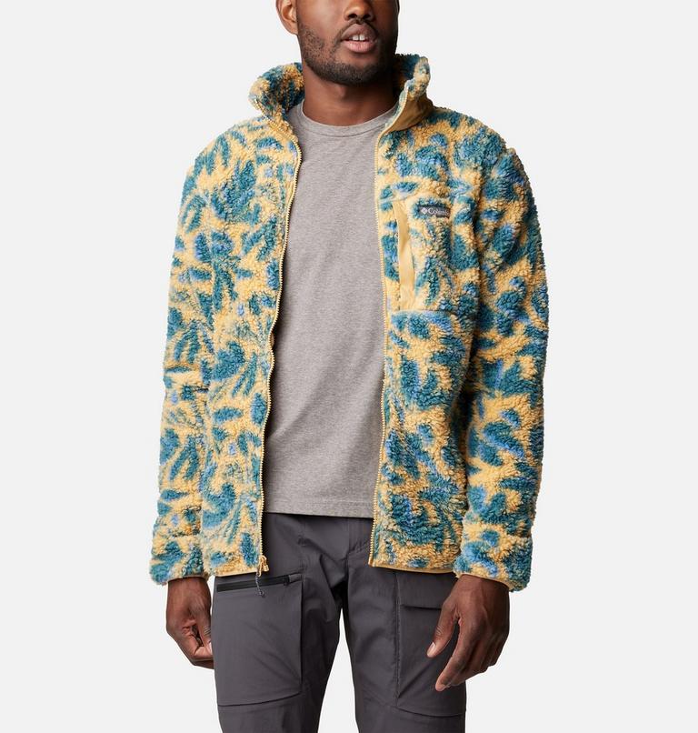 Winter Pass Print Fleece Full Zip, Color: Light Camel Areca Print, image 6