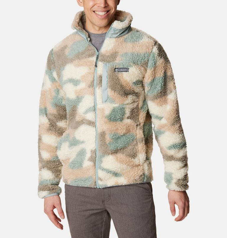 Winter Pass Print Fleece Full Zip, Color: Niagara Mod Camo, image 1