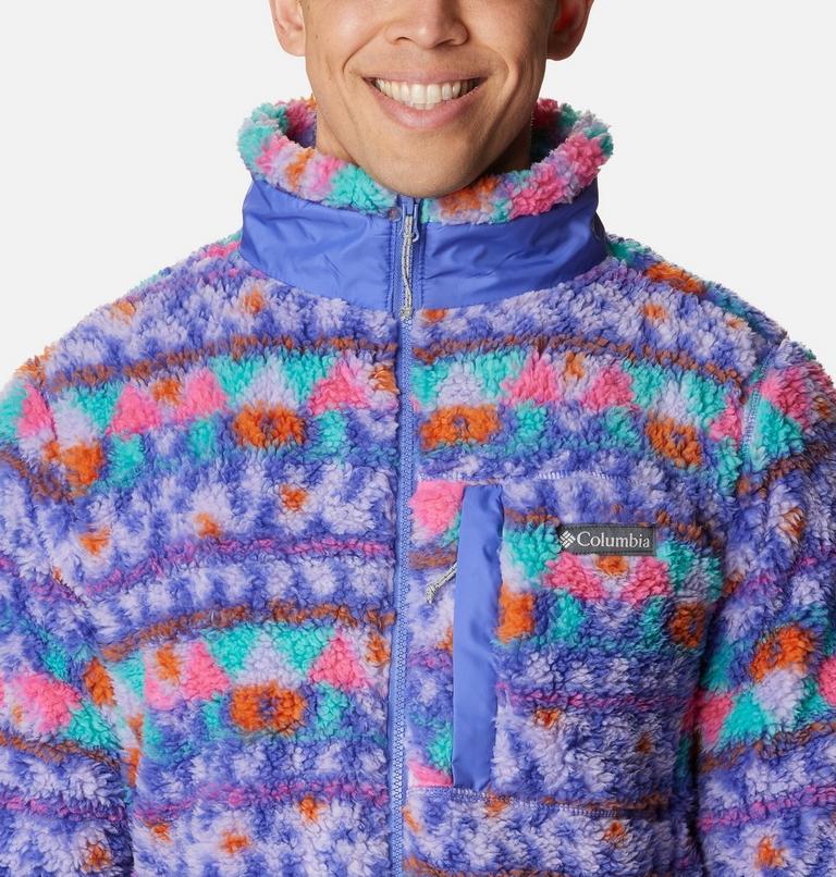 Winter Pass Print Fleece Full Zip, Color: Purple Lotus Camp Blanket, image 4