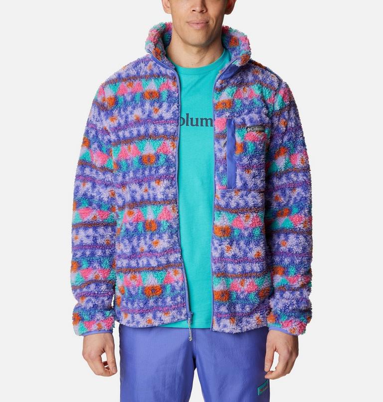 Winter Pass Print Fleece Full Zip, Color: Purple Lotus Camp Blanket, image 6