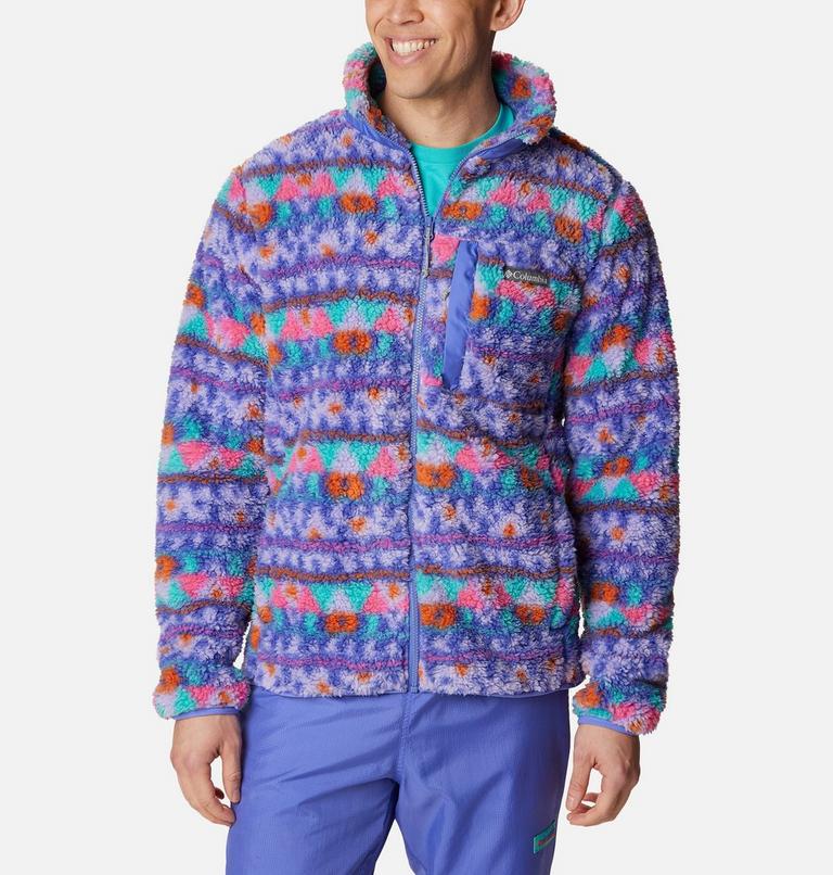 Winter Pass Print Fleece Full Zip, Color: Purple Lotus Camp Blanket, image 1