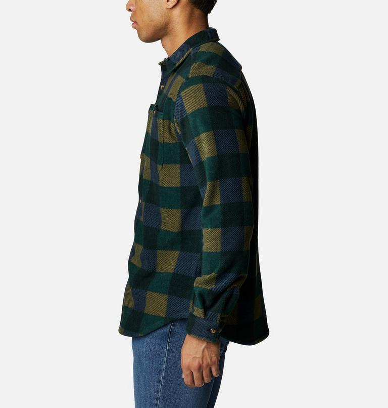 Flare Gun Fleece Over Shirt | 370 | XXL, Color: Spruce Multi Check, image 3