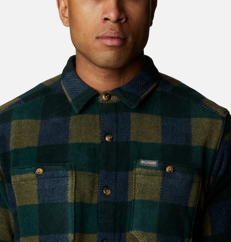 Flare Gun Fleece Over Shirt | 370 | XXL, Color: Spruce Multi Check, image 4