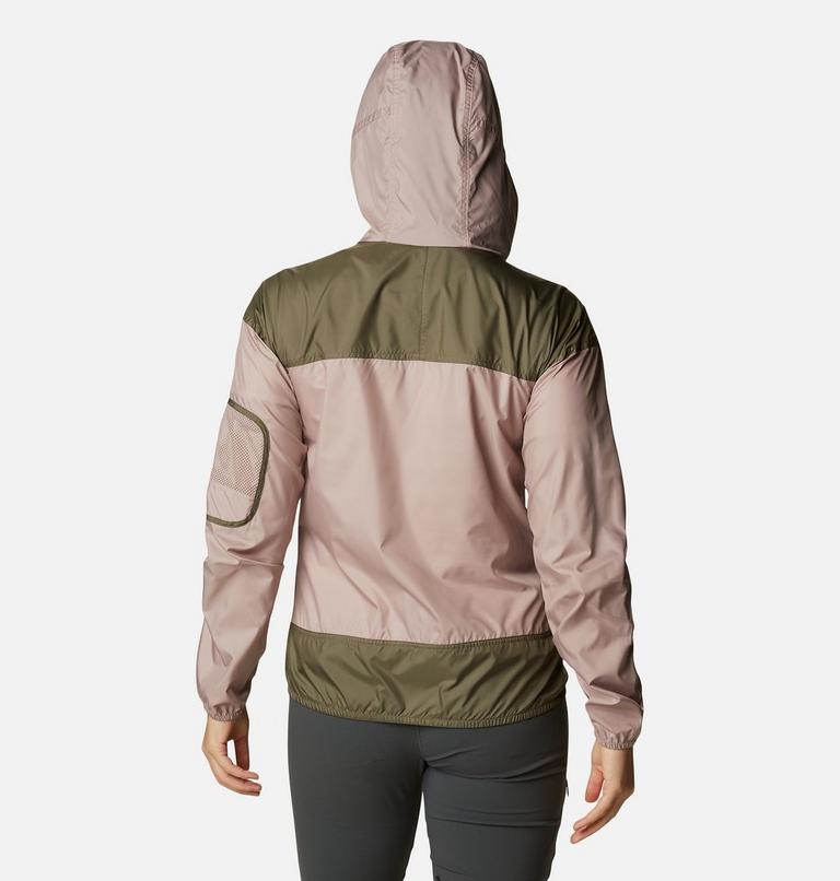 Women's Challenger Windbreaker, Color: Mauve Vapor, Stone Green, image 2