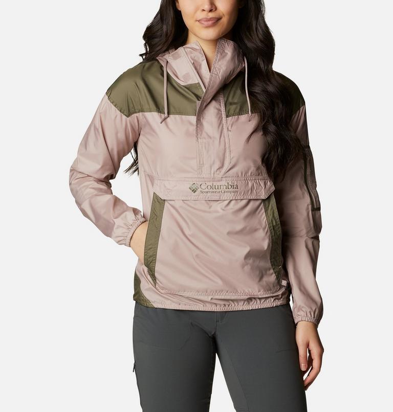 Women's Challenger Windbreaker, Color: Mauve Vapor, Stone Green, image 1