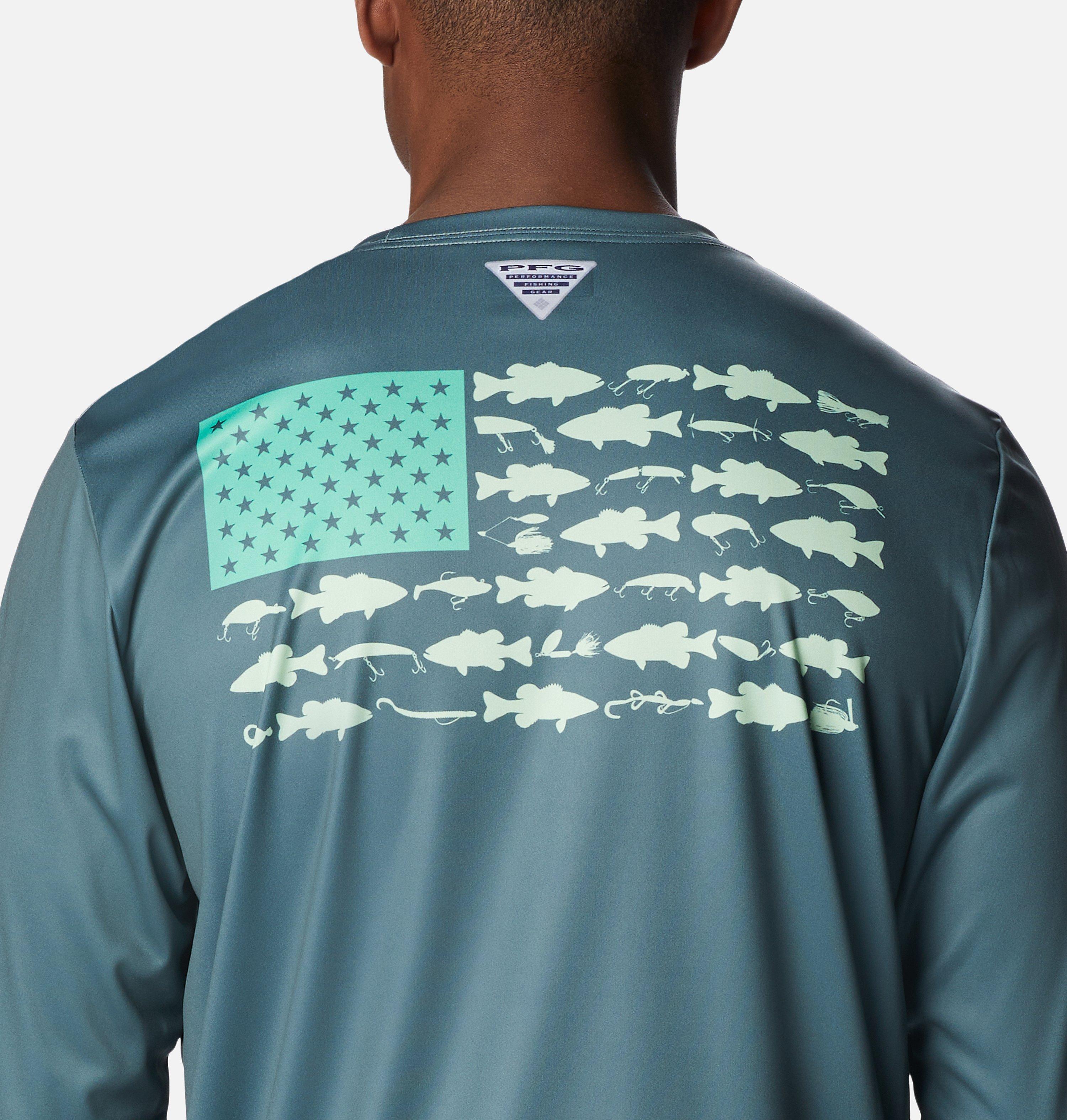 Men's PFG Terminal Tackle Fish Flag Long Sleeve Shirt - Tall 5