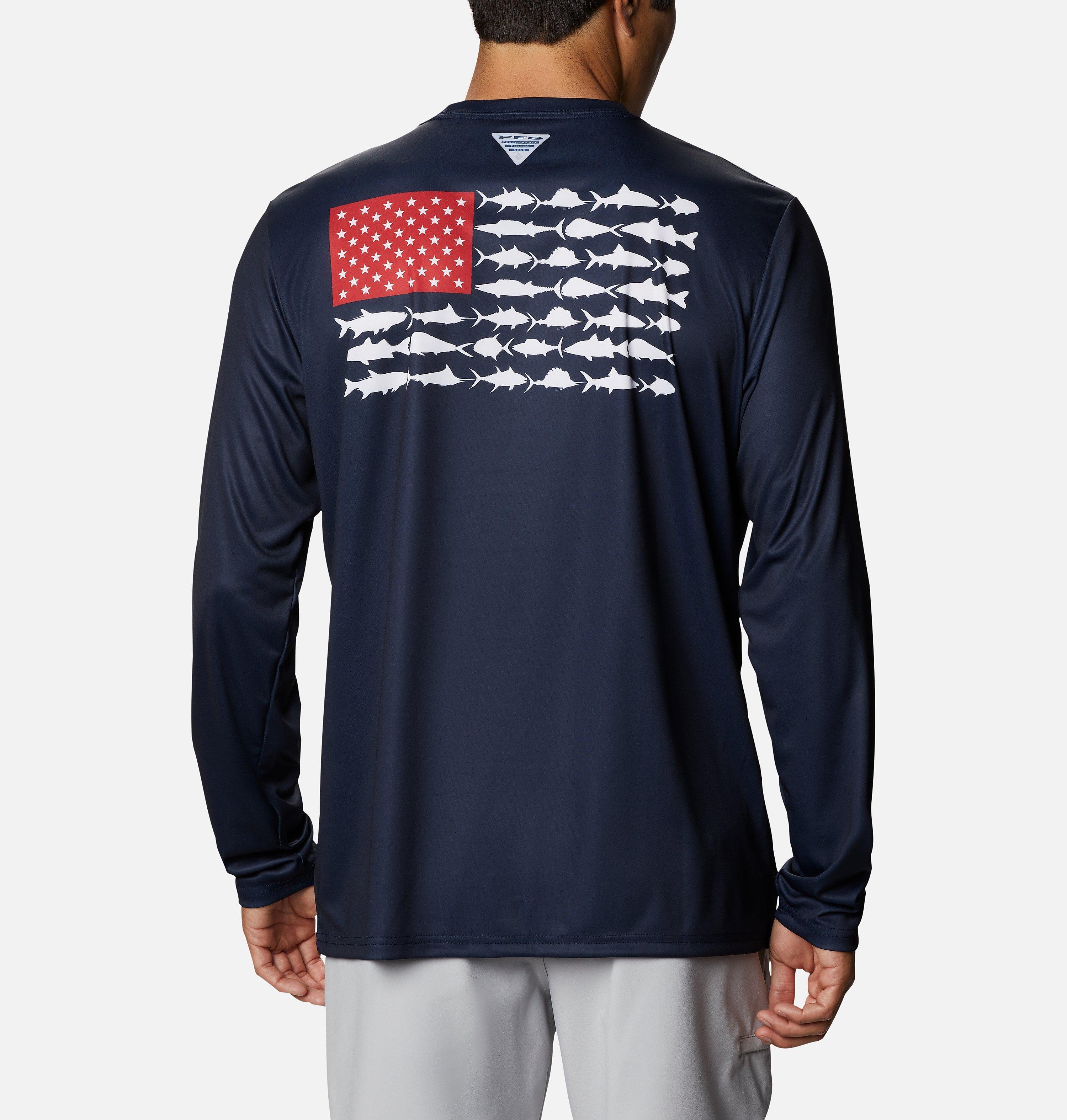 Men's Terminal Tackle PFG Fish Flag Long Sleeve Shirt 1