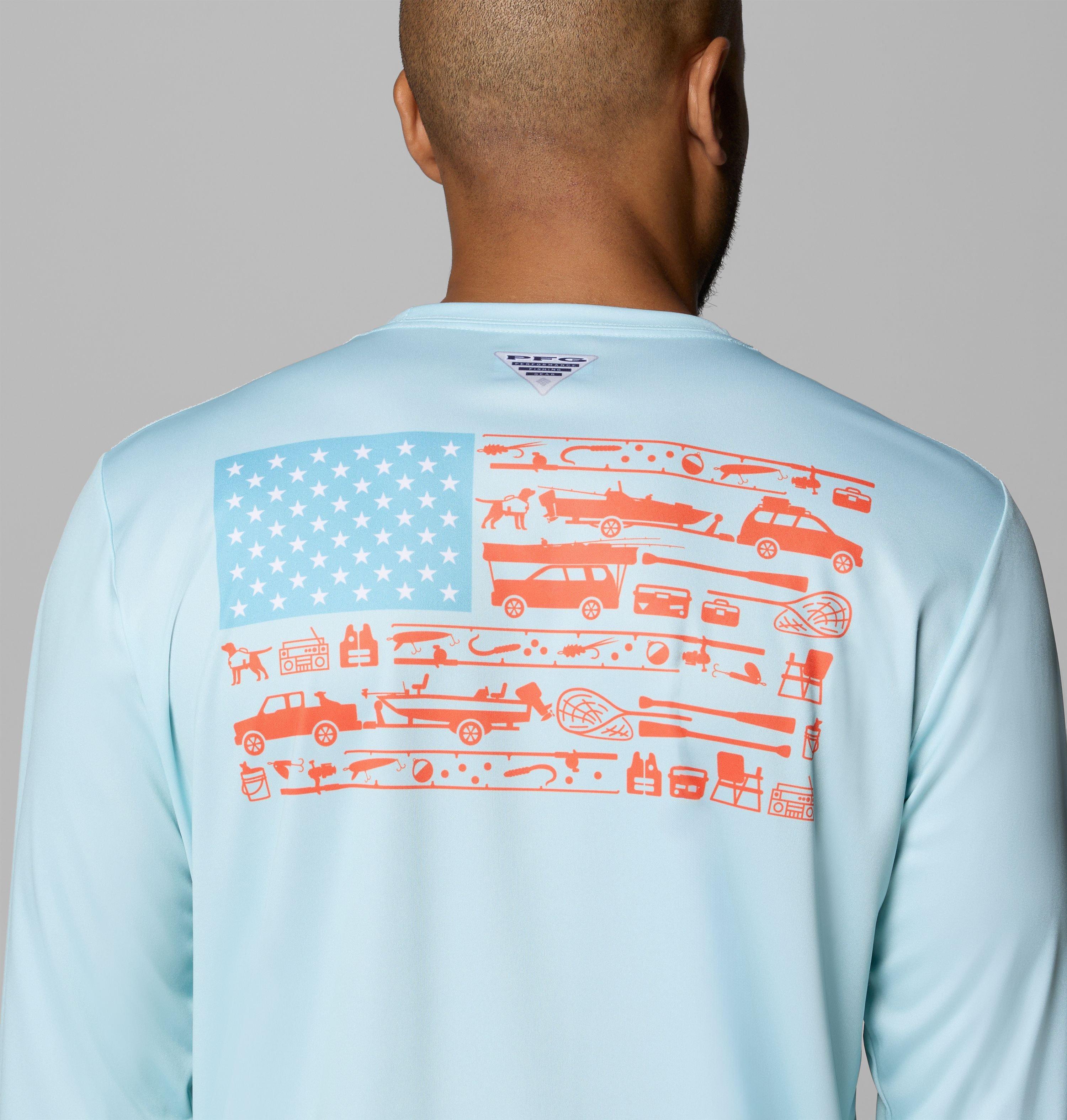 Men's Terminal Tackle PFG Fish Flag Long Sleeve Shirt | 482 | M 6