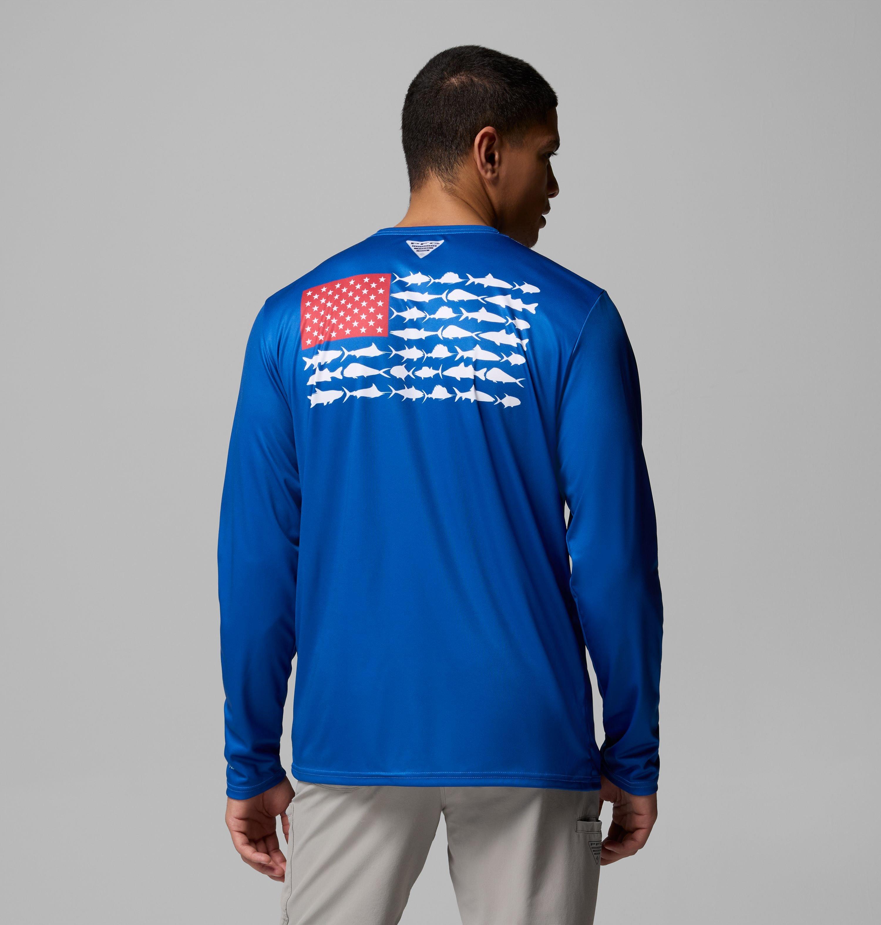 Men's Terminal Tackle PFG Fish Flag Long Sleeve Shirt | 489 | XS 3