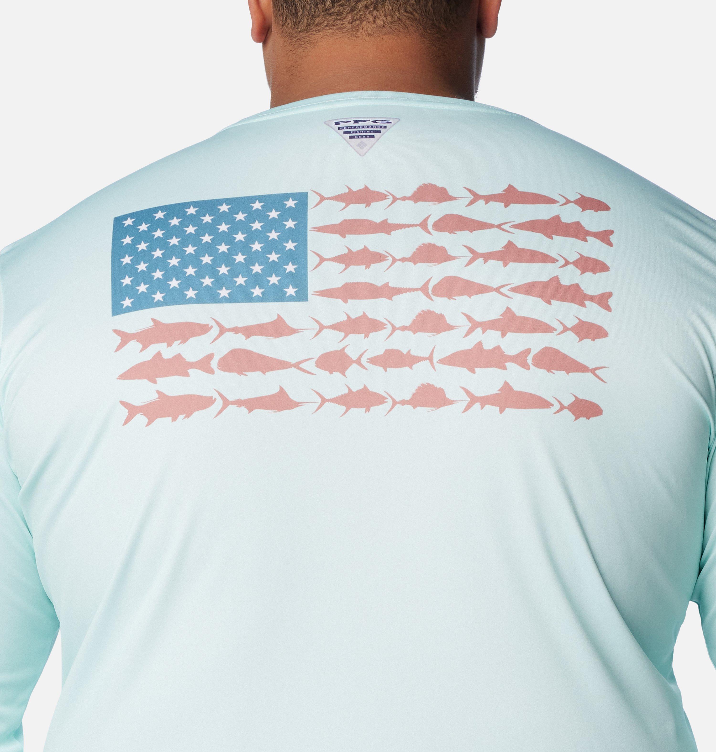 Men's PFG Terminal Tackle Fish Flag Long Sleeve Shirt - Big 5