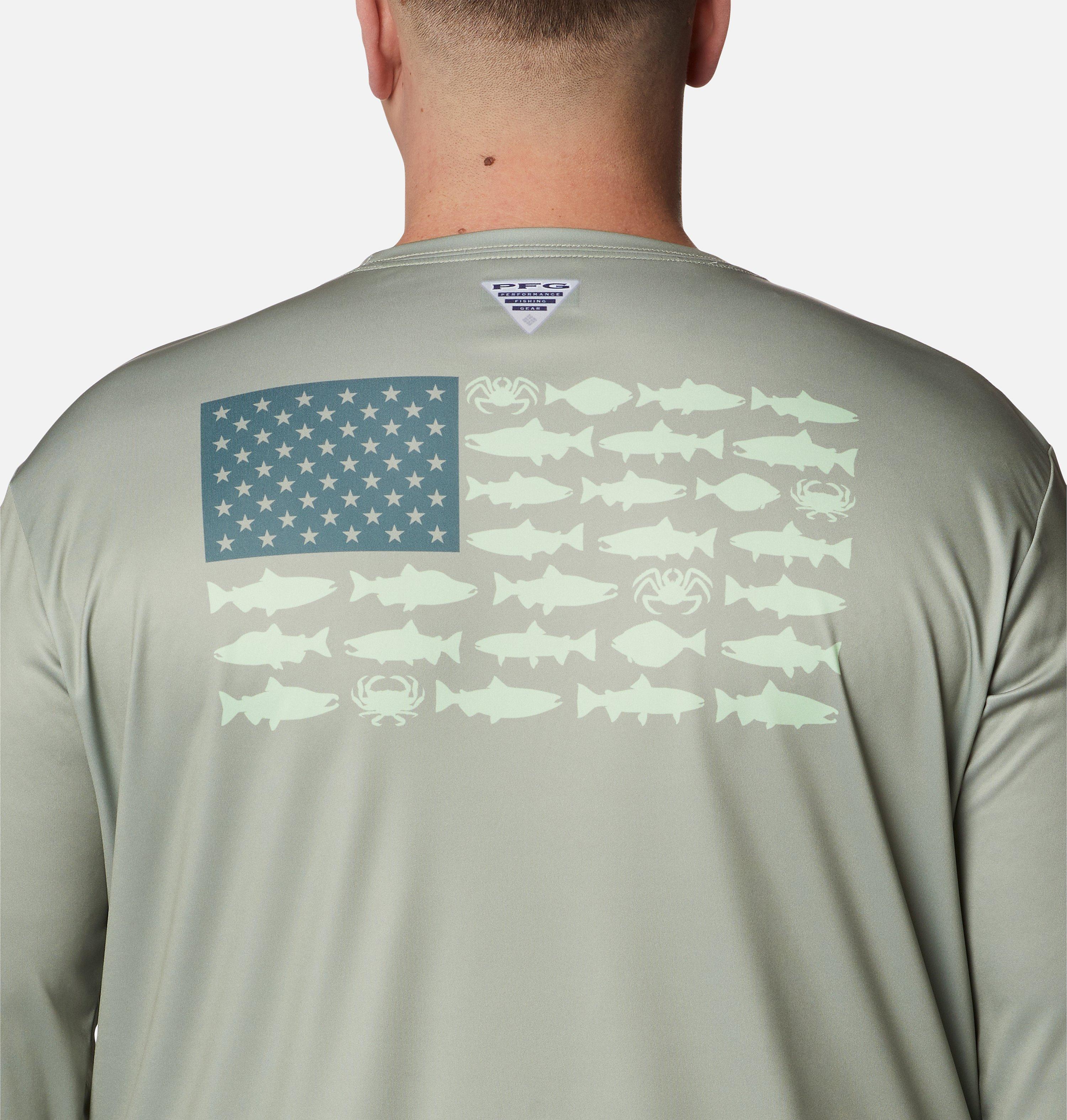 Men's PFG Terminal Tackle Fish Flag Long Sleeve Shirt - Big 5
