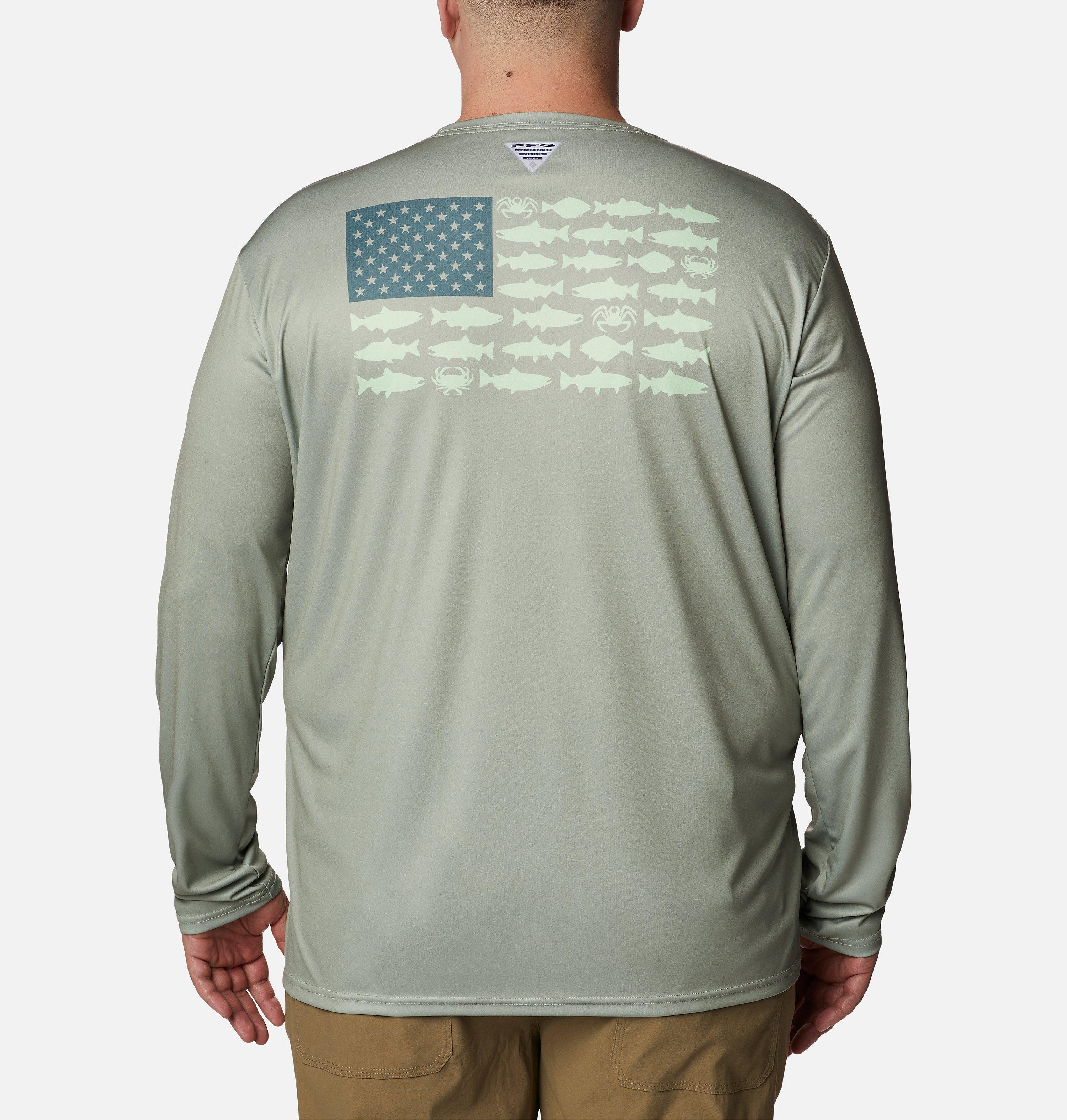 Men's PFG Terminal Tackle Fish Flag Long Sleeve Shirt - Big 2