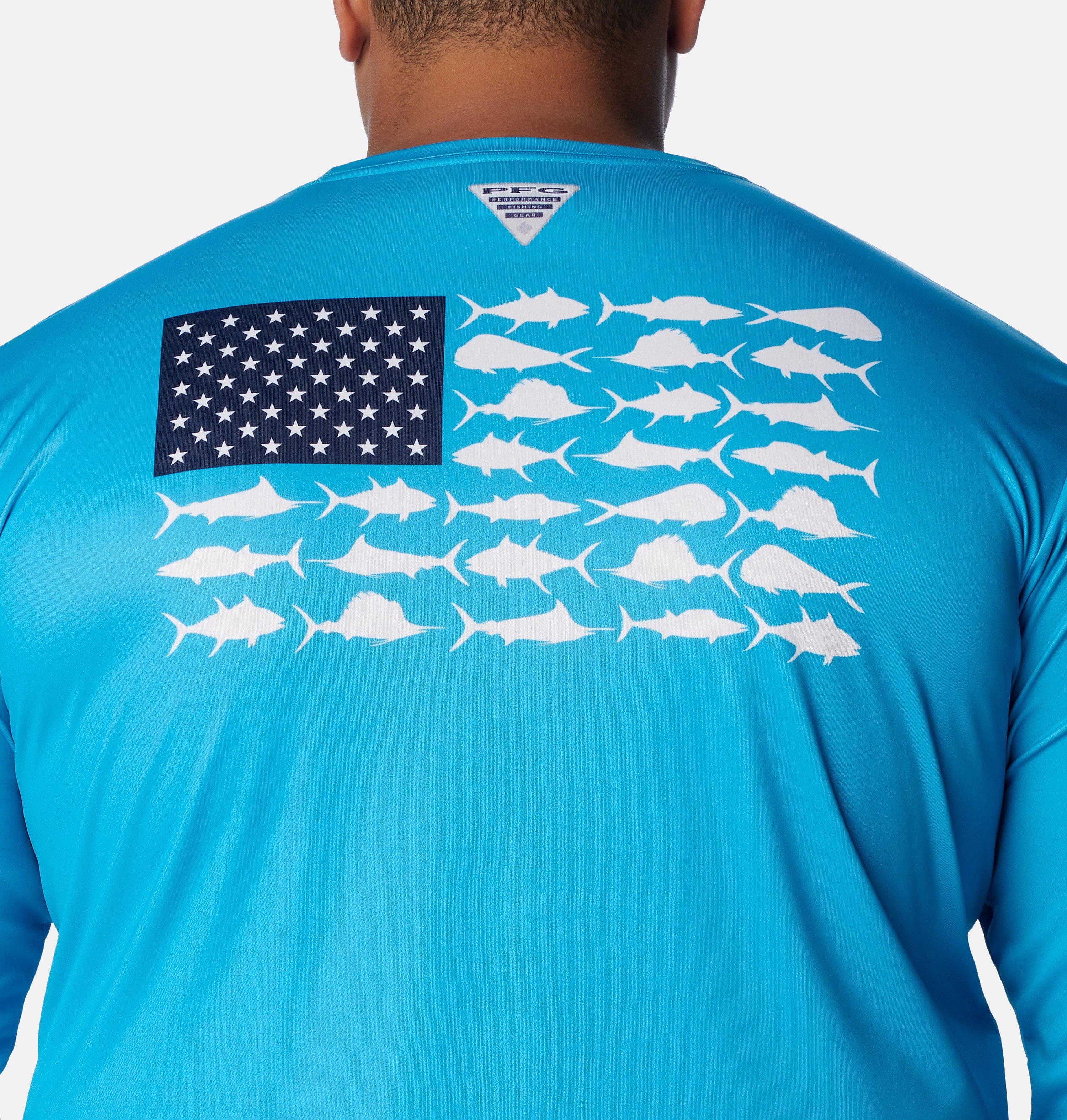 Men's PFG Terminal Tackle Fish Flag Long Sleeve Shirt - Big 5