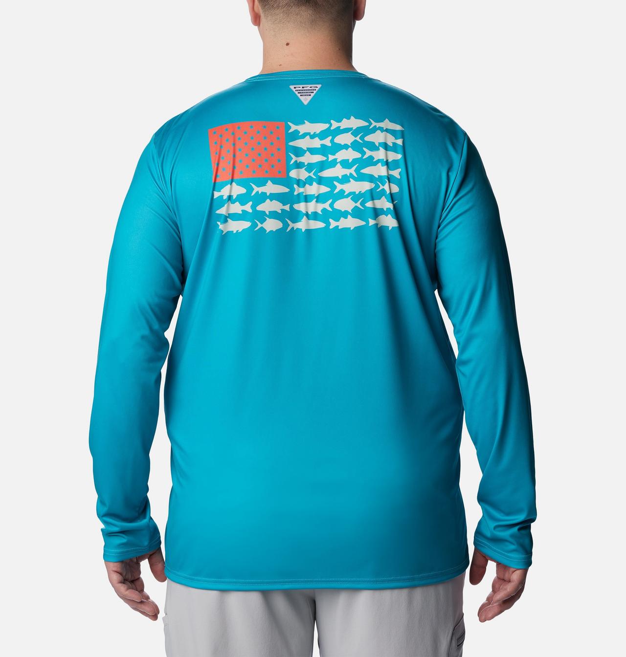 Men's PFG Terminal Tackle Fish Flag™ Long Sleeve Shirt - Big 2