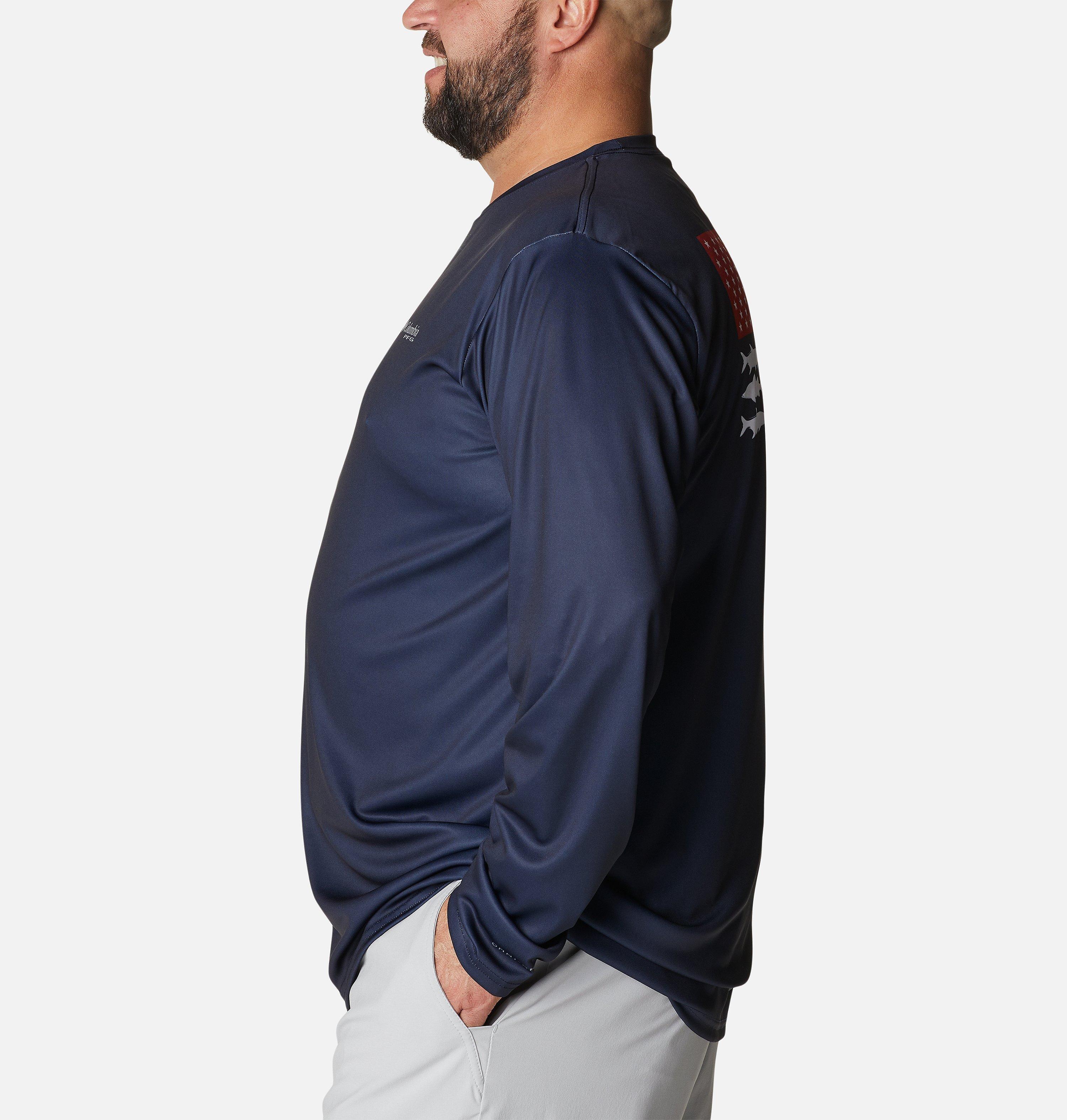 Men's PFG Terminal Tackle Fish Flag Long Sleeve Shirt - Big 3