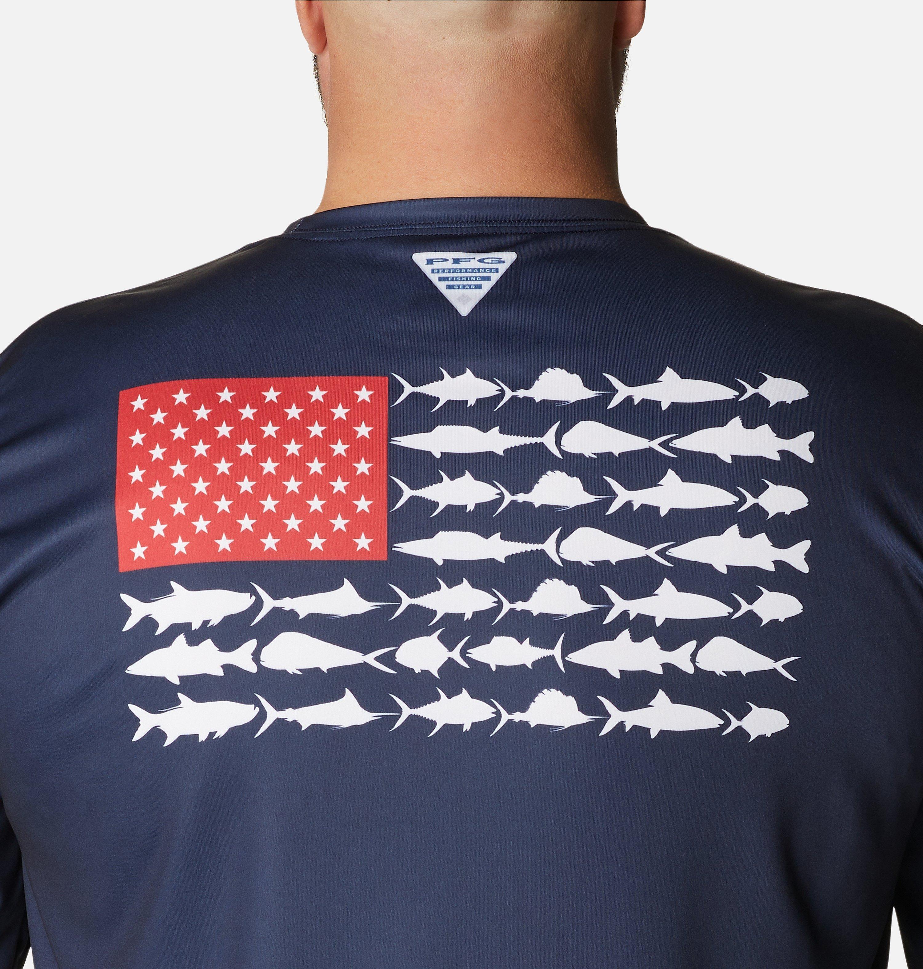 Men's PFG Terminal Tackle Fish Flag Long Sleeve Shirt - Big 5