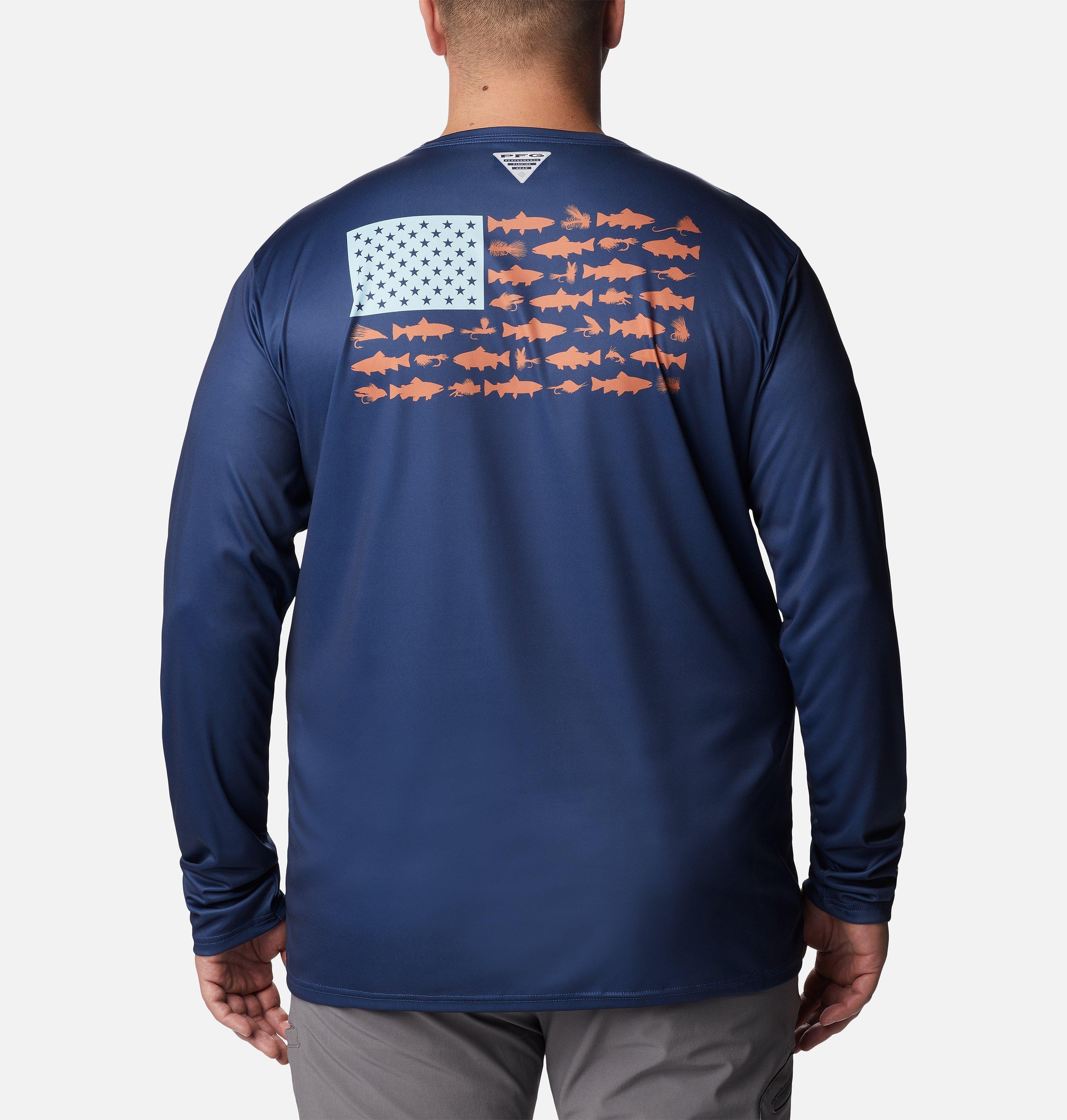 Men's PFG Terminal Tackle Fish Flag Long Sleeve Shirt - Big 2