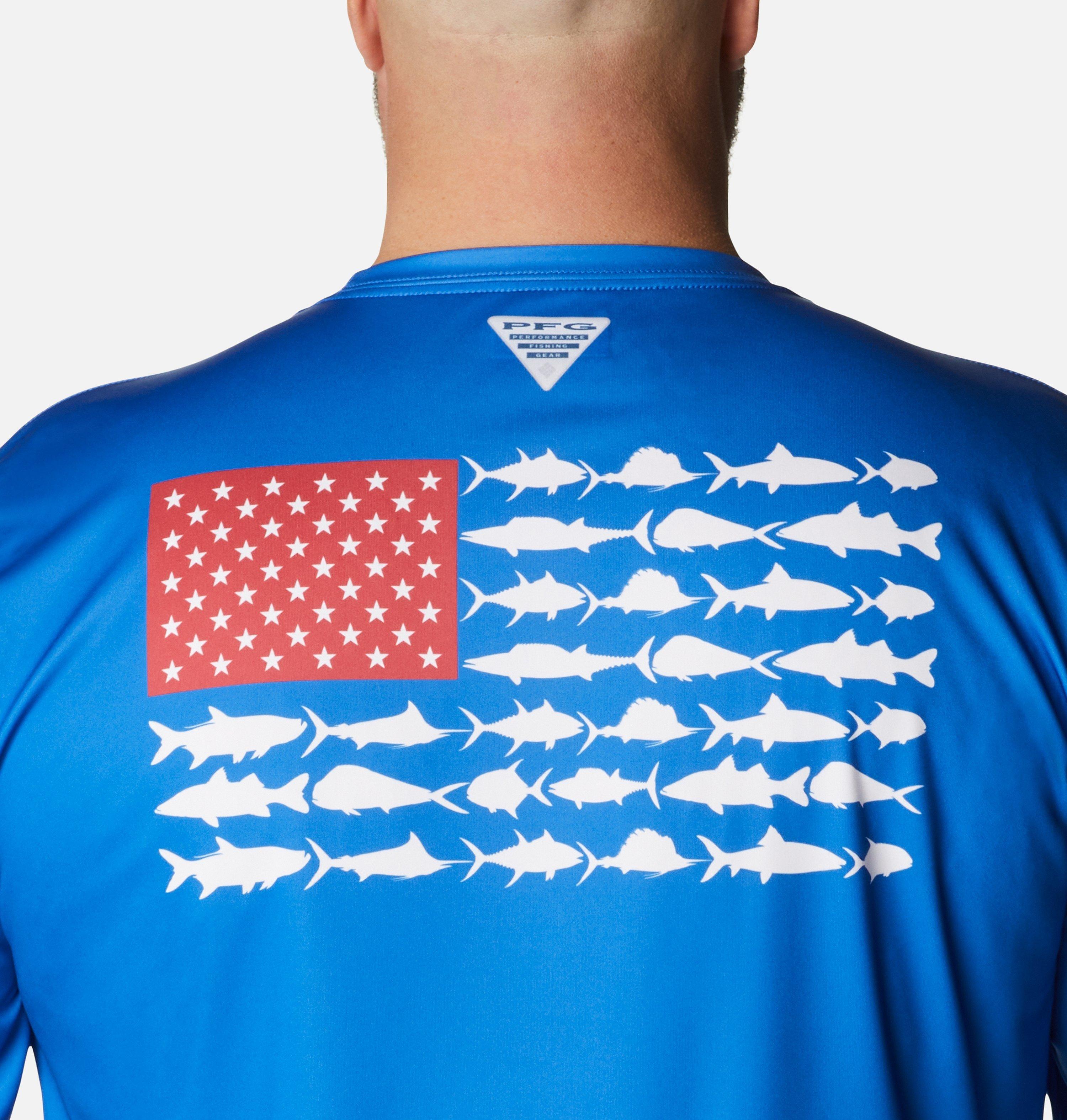 Men's PFG Terminal Tackle Fish Flag Long Sleeve Shirt - Big 5