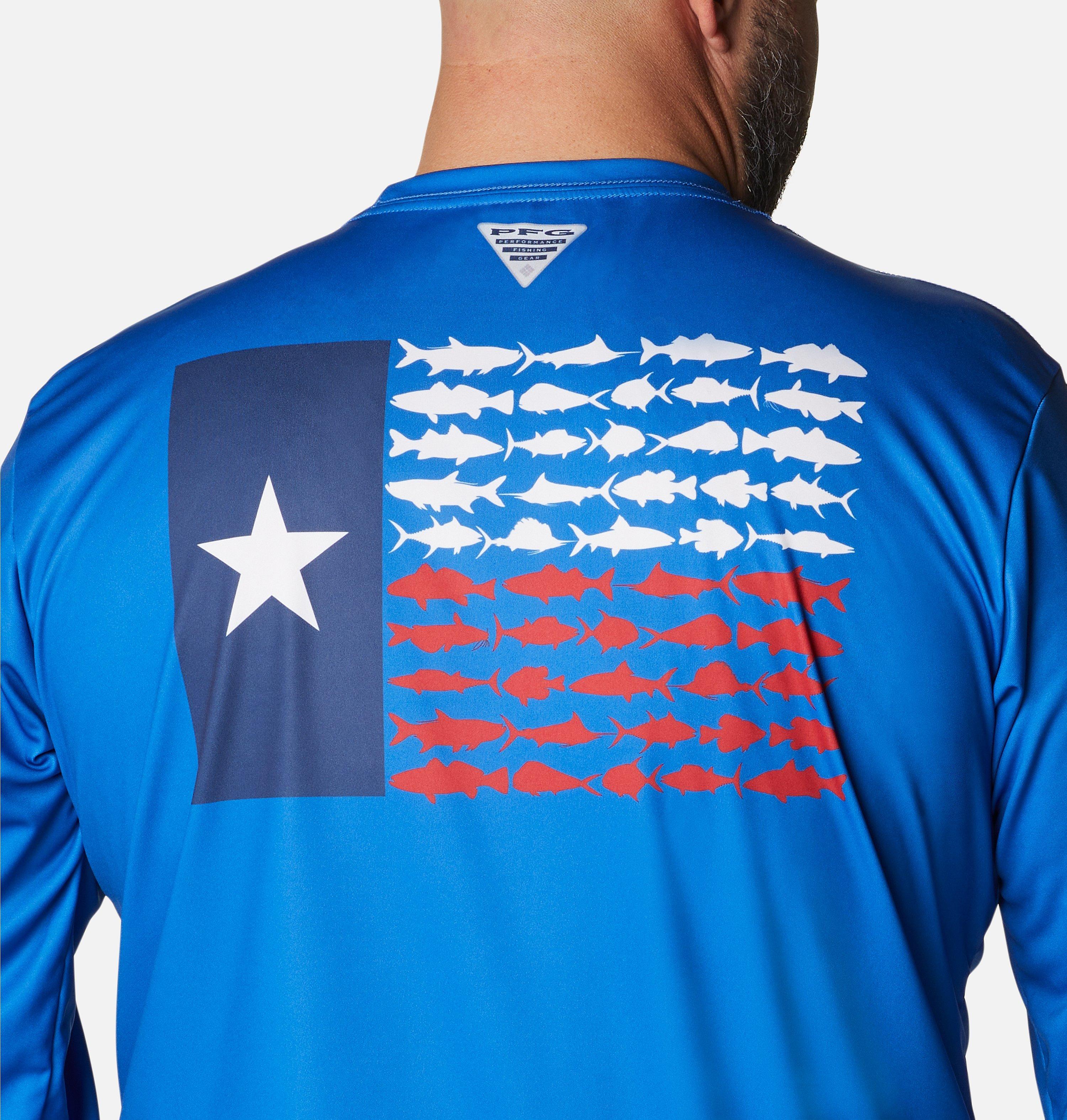 Men's PFG Terminal Tackle Fish Flag Long Sleeve Shirt - Big 5