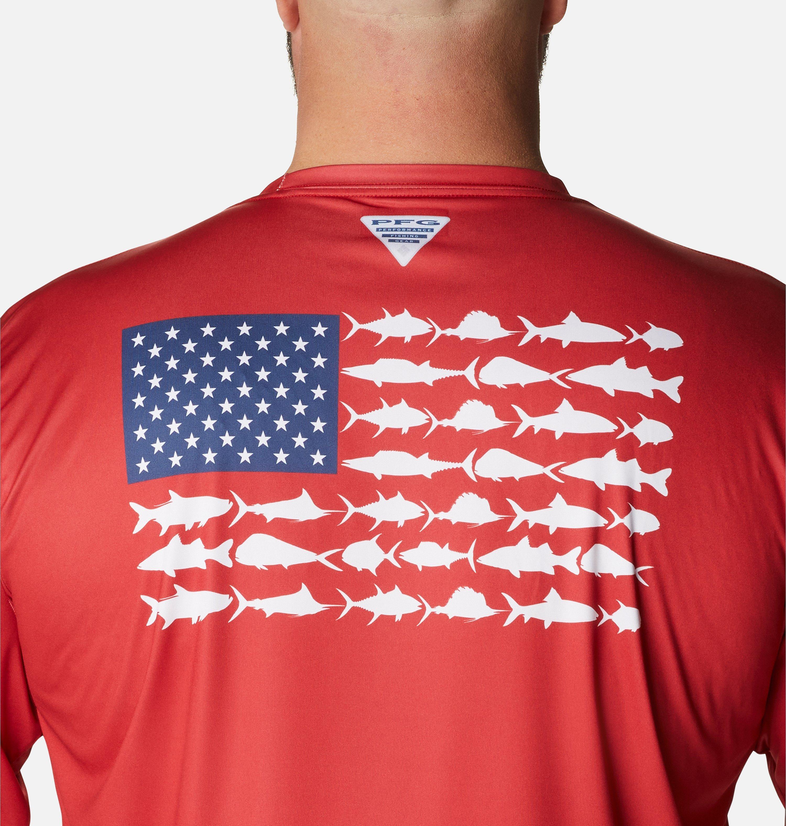 Men's PFG Terminal Tackle Fish Flag Long Sleeve Shirt - Big 5