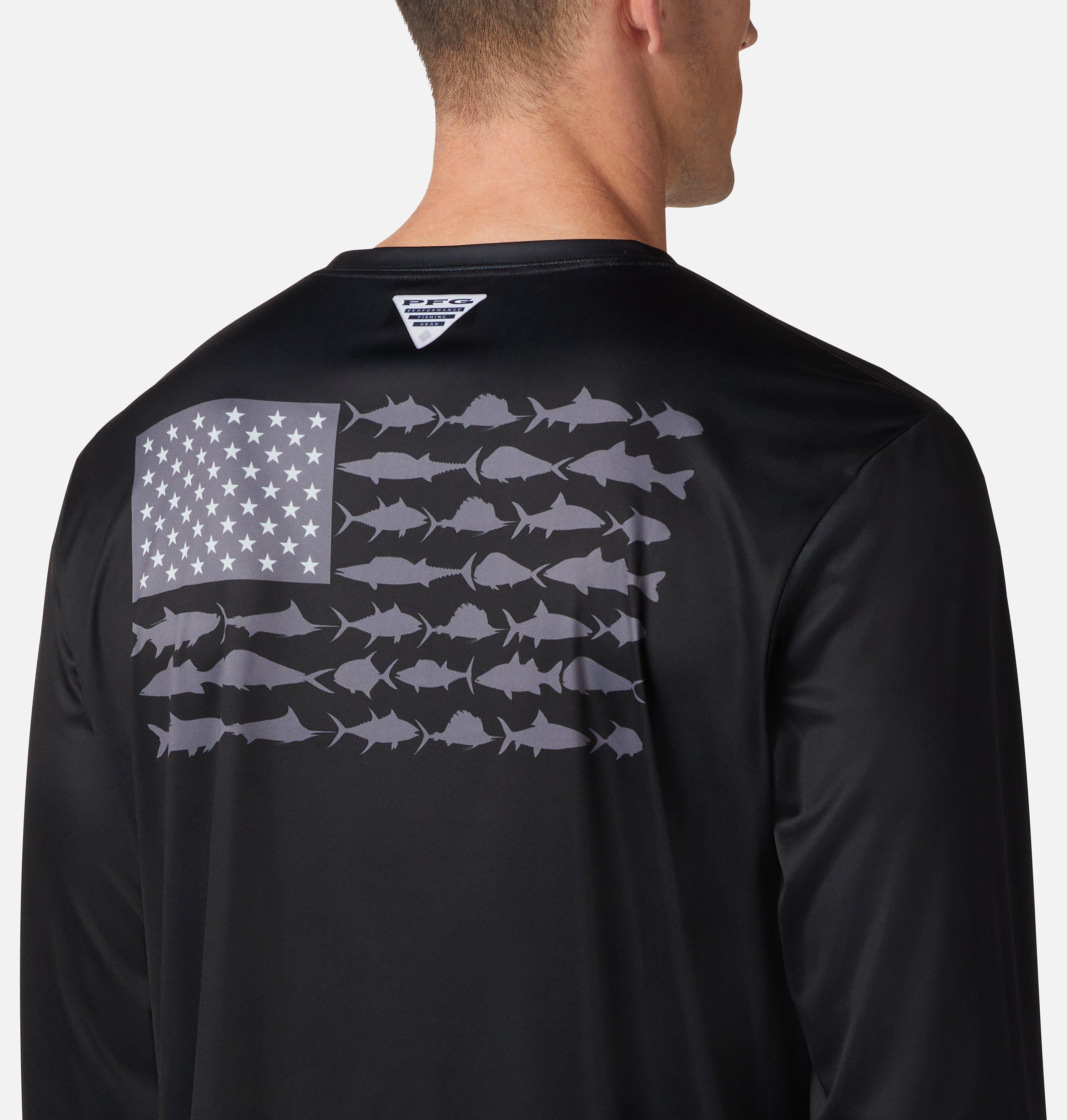 Men's PFG Terminal Tackle Fish Flag Long Sleeve Shirt - Tall 4