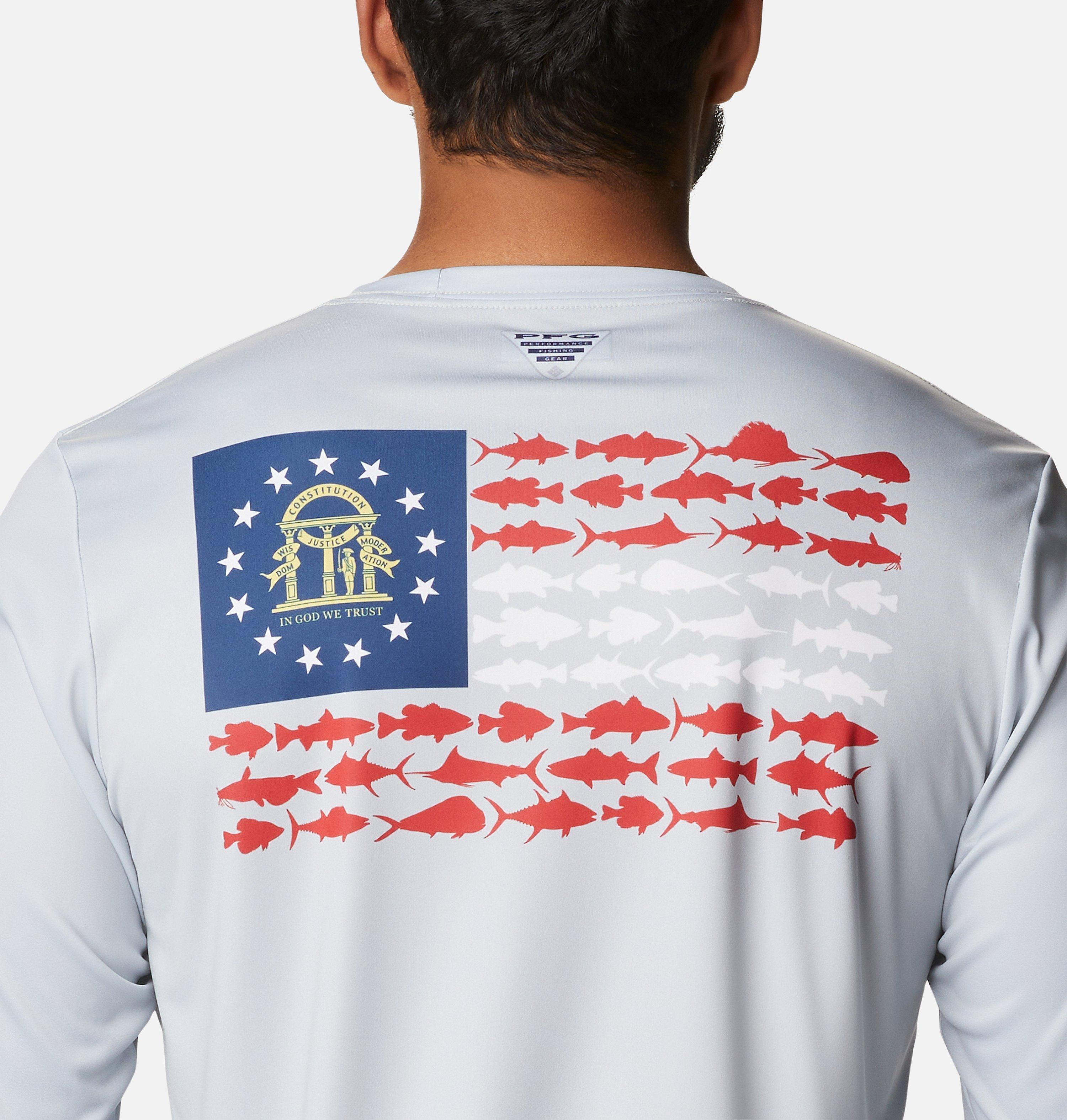 Men's PFG Terminal Tackle Fish Flag Long Sleeve Shirt - Tall 5