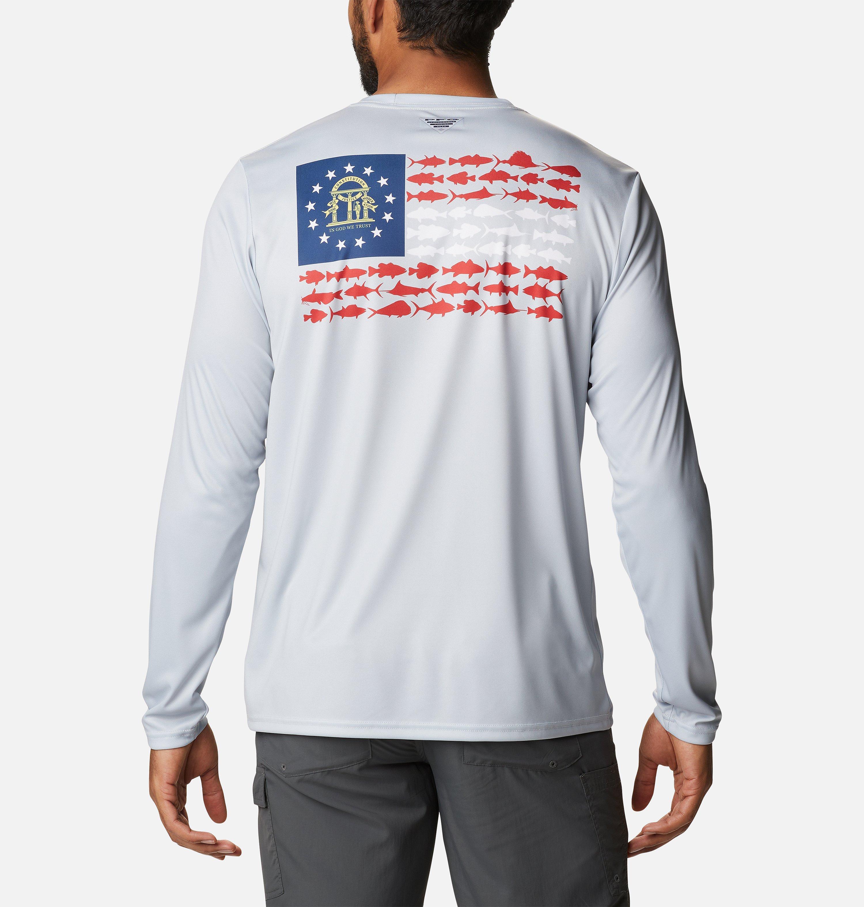 Men's PFG Terminal Tackle Fish Flag Long Sleeve Shirt - Tall 2